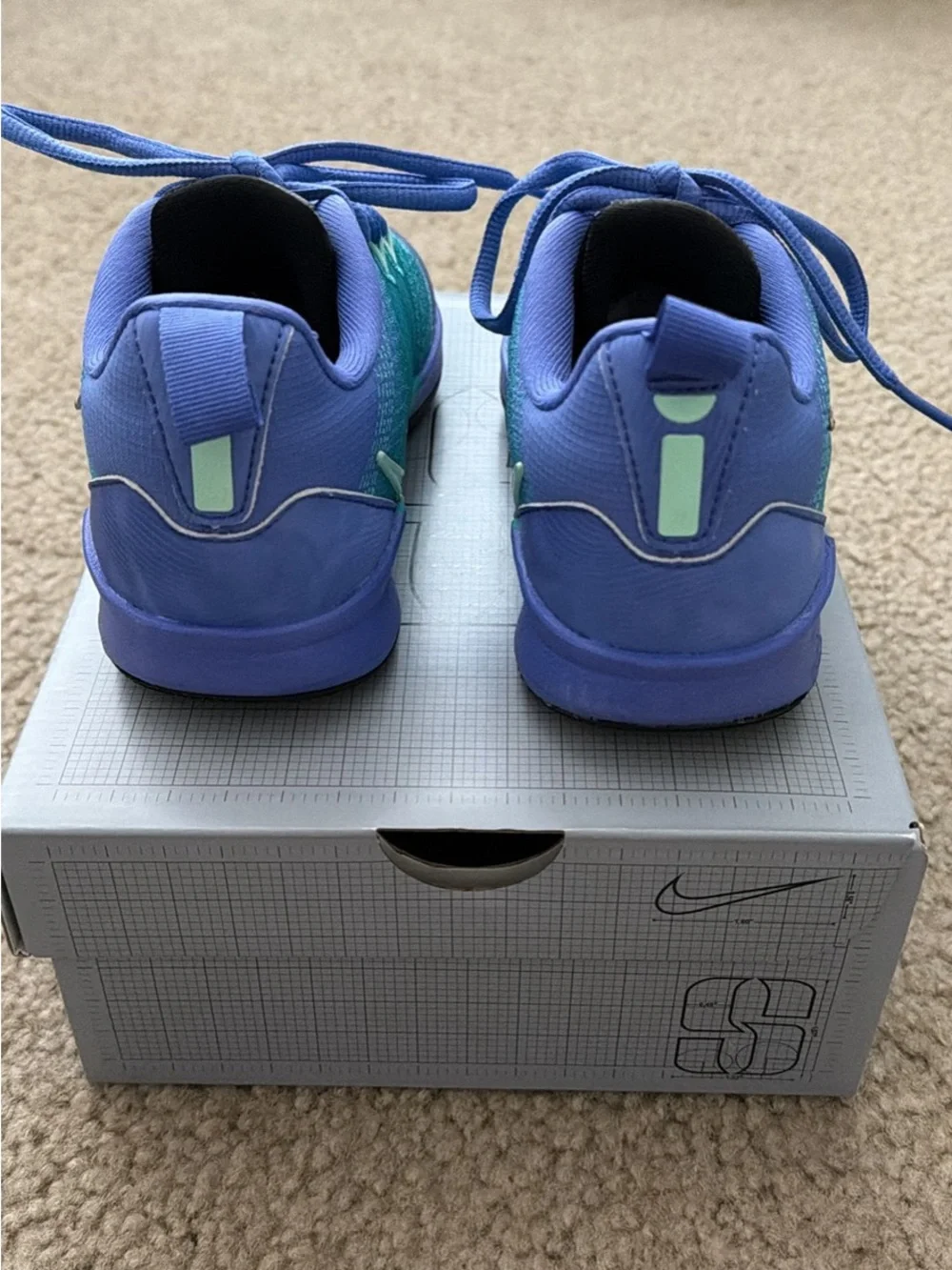 Nike Sabrina 3 SE Basketball Shoes, Youth 1.5Y, New in Box, Color: Saphirre/Cact